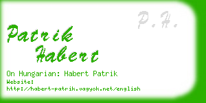 patrik habert business card
